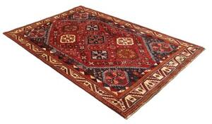 Tappeto Shiraz Fine Stilizzato Rosso Blu Scuro 150x240 Cm