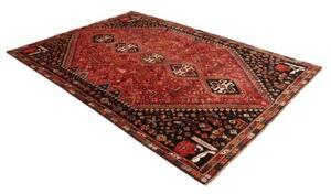 Tappeto Shiraz Geometrico Rosso Nero 163x285 Cm