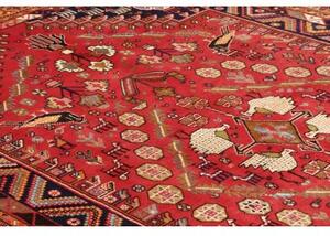 Tappeto Shiraz Fine Stilizzato Rosso Blu Scuro 168x255 Cm