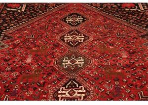 Tappeto Shiraz Geometrico Rosso Nero 163x285 Cm