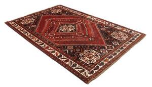 Tappeto Shiraz Stilizzato Rosso Blu Scuro 160x250 Cm