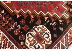 Tappeto Shiraz Stilizzato Rosso Scuro Nero 170x255 Cm