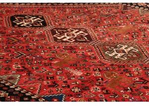 Tappeto Shiraz Geometrico Rosso Nero 163x285 Cm