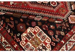 Tappeto Shiraz Stilizzato Rosso Scuro Nero 182x270 Cm