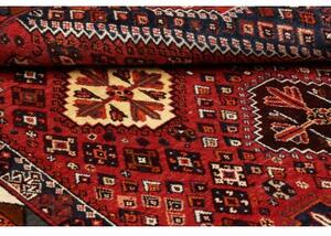 Tappeto Shiraz Fine Stilizzato Rosso Blu Scuro 150x240 Cm