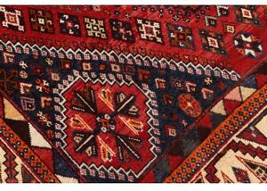 Tappeto Shiraz Fine Stilizzato Rosso Blu Scuro 150x240 Cm