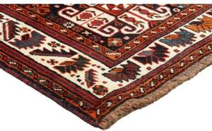 Tappeto Shiraz Stilizzato Rosso Blu Scuro 160x250 Cm