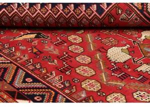 Tappeto Shiraz Fine Stilizzato Rosso Blu Scuro 168x255 Cm
