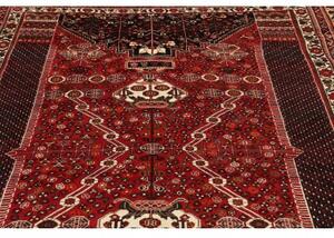 Tappeto Shiraz Fine Stilizzato Rosso Blu Scuro 175x278 Cm