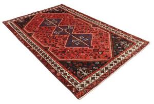Tappeto Shiraz Stilizzato Rosso Mattone Blu Notte 160x258 Cm