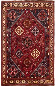 Tappeto Shiraz Fine Stilizzato Rosso Blu Scuro 150x240 Cm