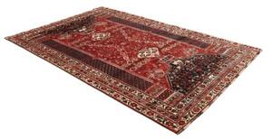 Tappeto Shiraz Fine Stilizzato Rosso Blu Scuro 175x278 Cm
