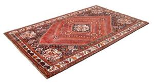 Tappeto Shiraz Stilizzato Rosso Blu Scuro 160x250 Cm