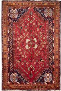 Tappeto Shiraz Fine Stilizzato Rosso Blu Scuro 168x255 Cm