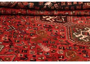 Tappeto Shiraz Geometrico Rosso Nero 163x285 Cm