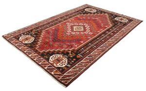 Tappeto Shiraz Stilizzato Rosso Scuro Nero 170x255 Cm