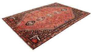 Tappeto Shiraz Geometrico Rosso Nero 163x285 Cm