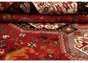 Tappeto Shiraz Stilizzato Rosso Scuro Nero 182x270 Cm