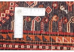 Tappeto Shiraz Stilizzato Rosso Scuro Nero 170x255 Cm