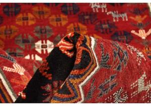 Tappeto Shiraz Stilizzato Rosso Scuro Nero 170x255 Cm
