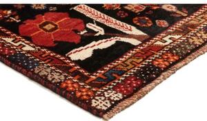 Tappeto Shiraz Geometrico Rosso Nero 163x285 Cm