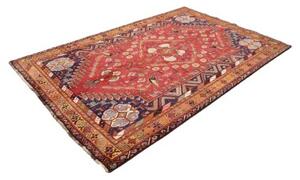 Tappeto Shiraz Fine Stilizzato Rosso Blu Scuro 168x255 Cm