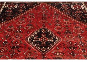 Tappeto Shiraz Geometrico Rosso Nero 180x268 Cm