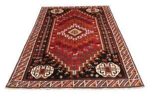 Tappeto Shiraz Stilizzato Rosso Scuro Nero 170x255 Cm