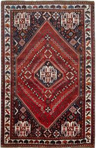 Tappeto Shiraz Stilizzato Rosso Blu Scuro 160x250 Cm