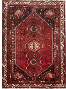 Tappeto Shiraz Stilizzato Rosso Mattone Nero 169x262 Cm