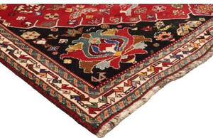 Tappeto Shiraz Fine Stilizzato Rosso Nero 173x282 Cm
