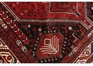 Tappeto Shiraz Stilizzato Rosso Mattone Nero 169x262 Cm
