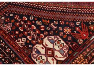 Tappeto Shiraz Stilizzato Rosso Mattone Blu Scuro 163x225 Cm