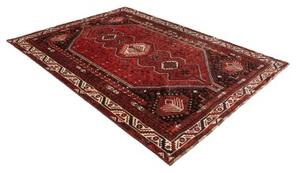 Tappeto Shiraz Stilizzato Rosso Mattone Nero 169x262 Cm