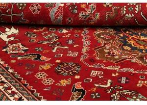 Tappeto Shiraz Fine Stilizzato Rosso Nero 173x282 Cm
