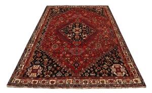 Tappeto Shiraz Stilizzato Rosso Blu Scuro 180x283 Cm
