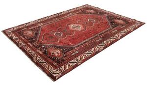 Tappeto Shiraz Stilizzato Rosso Mattone Nero 169x262 Cm