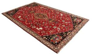 Tappeto Shiraz Fine Stilizzato Rosso Nero 173x282 Cm