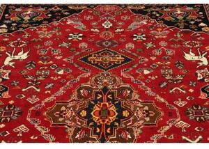 Tappeto Shiraz Fine Stilizzato Rosso Nero 173x282 Cm