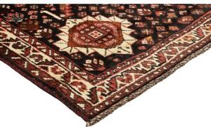 Tappeto Shiraz Stilizzato Rosso Nero 173x260 Cm