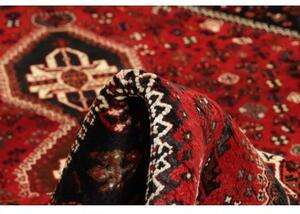 Tappeto Shiraz Stilizzato Rosso Scuro Nero 163x275 Cm