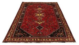 Tappeto Shiraz Stilizzato Rosso Nero 177x250 Cm
