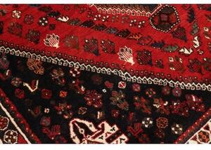 Tappeto Shiraz Stilizzato Rosso Scuro Nero 163x275 Cm