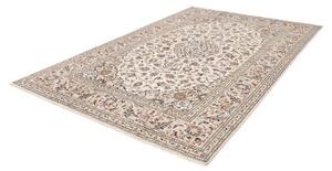 Tappeto Kashan Medaglione Floreale Avorio Blu Scuro 200x302 Cm