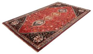 Tappeto Shiraz Stilizzato Rosso Scuro Nero 163x275 Cm