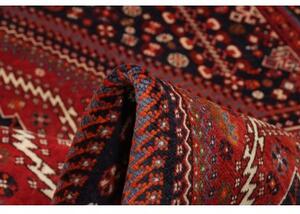 Tappeto Shiraz Stilizzato Rosso Mattone Blu Scuro 163x225 Cm