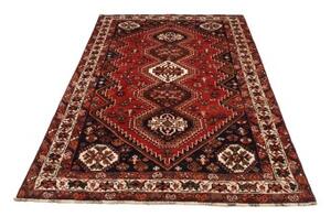 Tappeto Shiraz Geometrico Rosso Blu Scuro 160x258 Cm