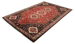 Tappeto Shiraz Stilizzato Rosso Nero 173x260 Cm