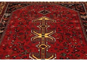 Tappeto Shiraz Stilizzato Rosso Nero 177x250 Cm