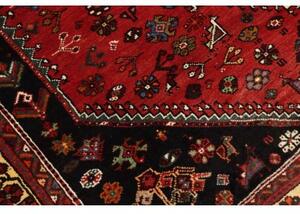 Tappeto Shiraz Stilizzato Rosso Nero 177x250 Cm
